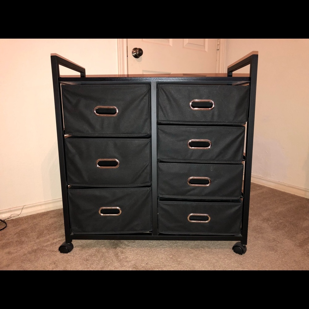 COPY - black rolling  dresser